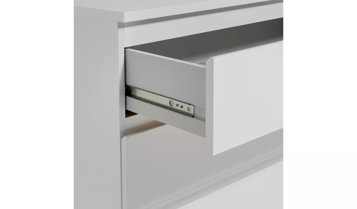 Assembled Habitat Jenson Gloss 3 Drawer Chest - White